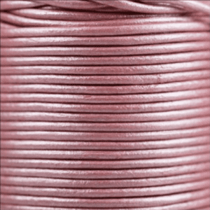 Leather 1mm Pink Metallic 20 feet